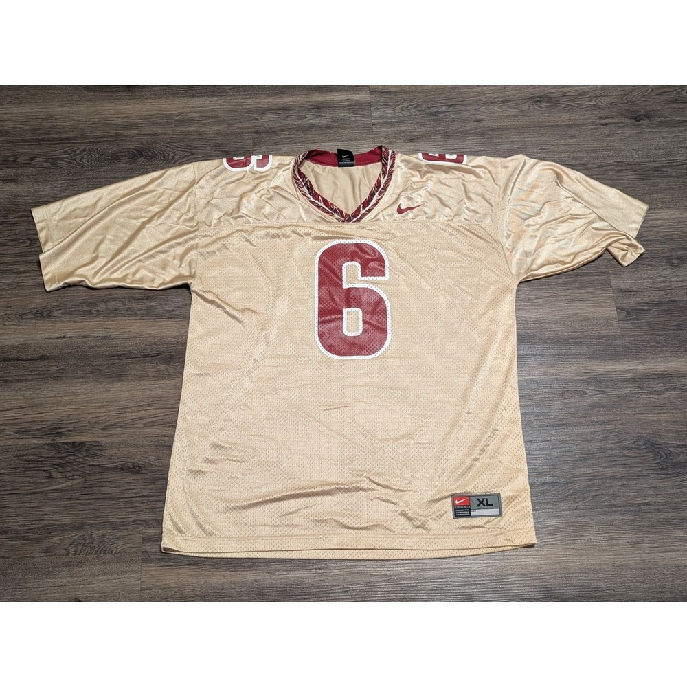 Nike Florida State Seminoles FSU Football Jersey Gold XL #9 Vintage Y2K Mesh